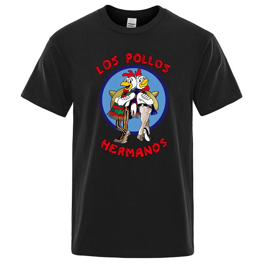 LOS POLLOS Hermanos Funny DTF Print T Shirt