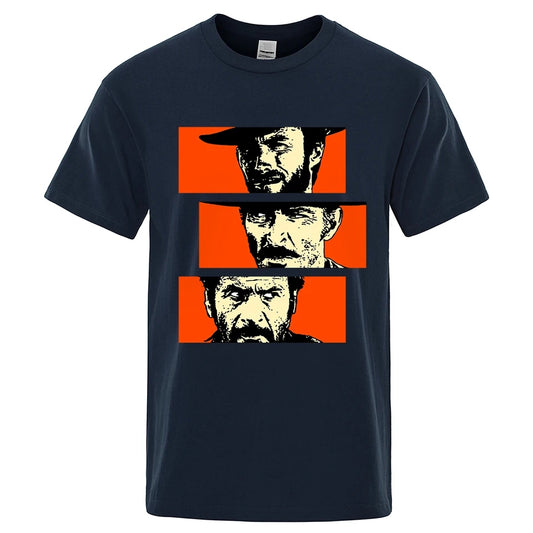 The Good the Bad and Ugly Blondie Angel Eyes Tuco Cowboy DTF Print T Shirt