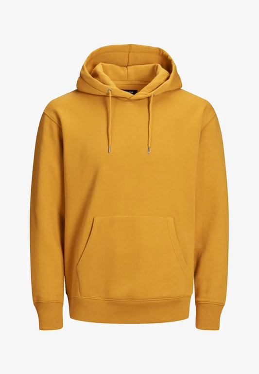 Mustard Plain Pullover Fleece Hoodie