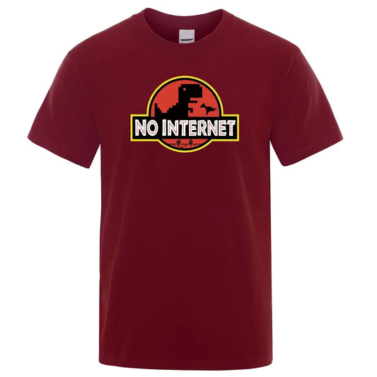 Cartoon Dinosaur tee shirt Printed No internet DTF Print T Shirt