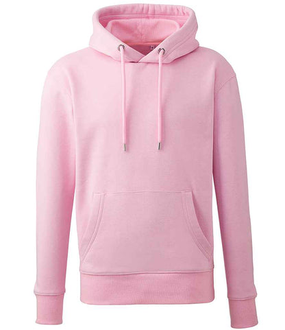 Pink Plain Pullover Fleece Hoodie