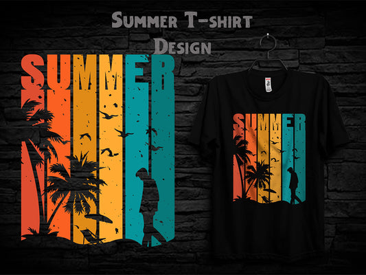 Summer DTF Print T-Shirt