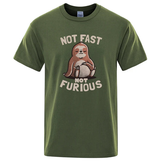 Not Fast Not Furious DTF Print T Shirt