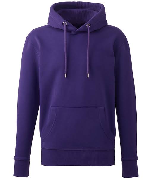 Purple Plain Pullover Fleece Hoodie